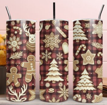 Gingerbread reindeer tumbler