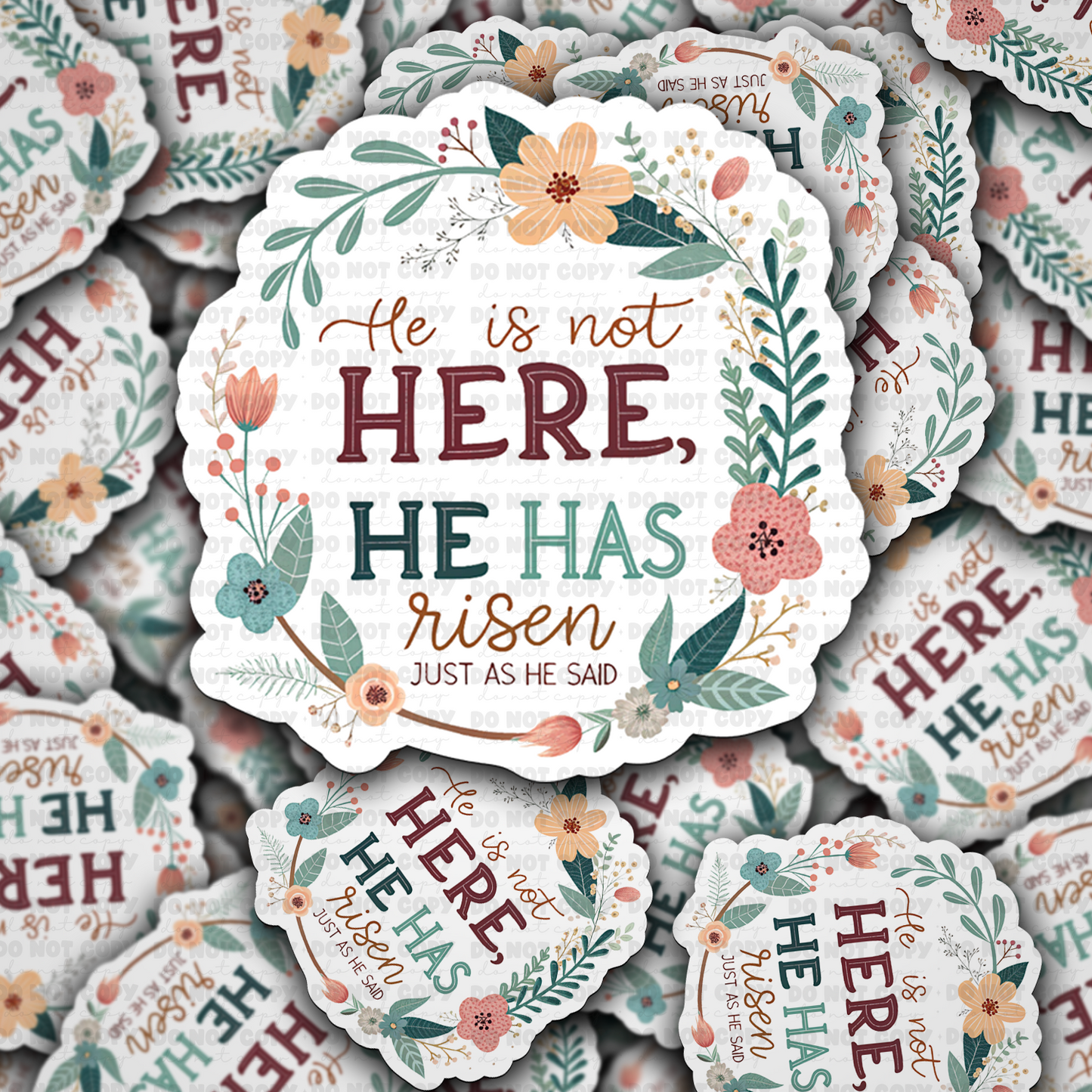He is not here he has risen sticker