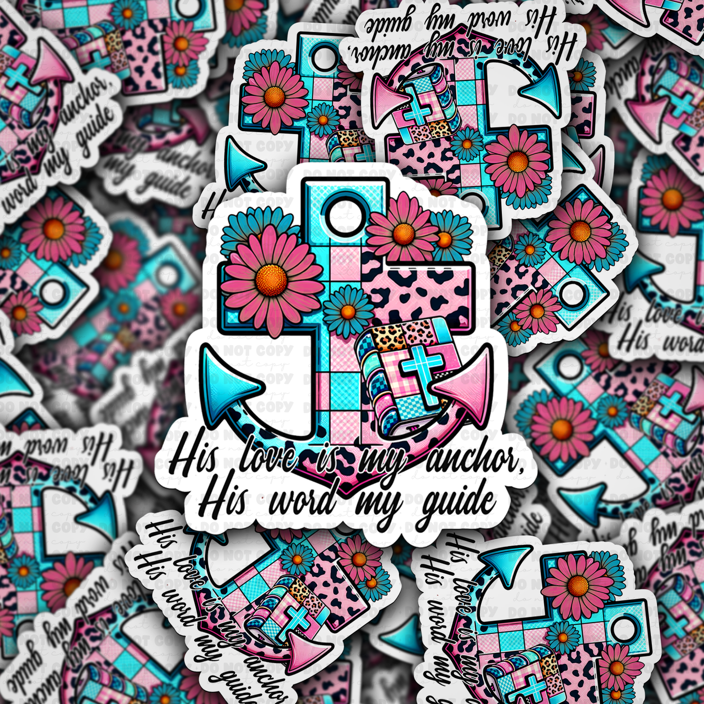 His love is my anchor sticker