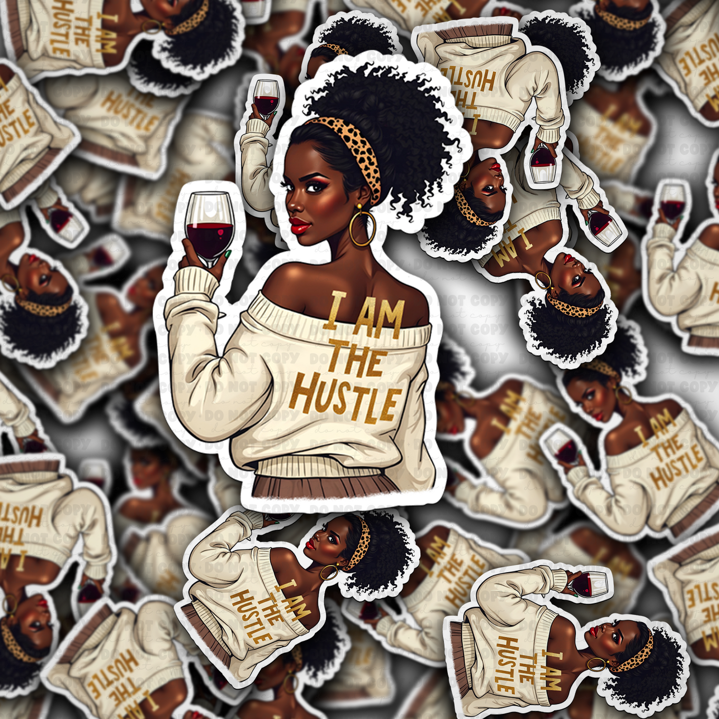I am the hustle sticker
