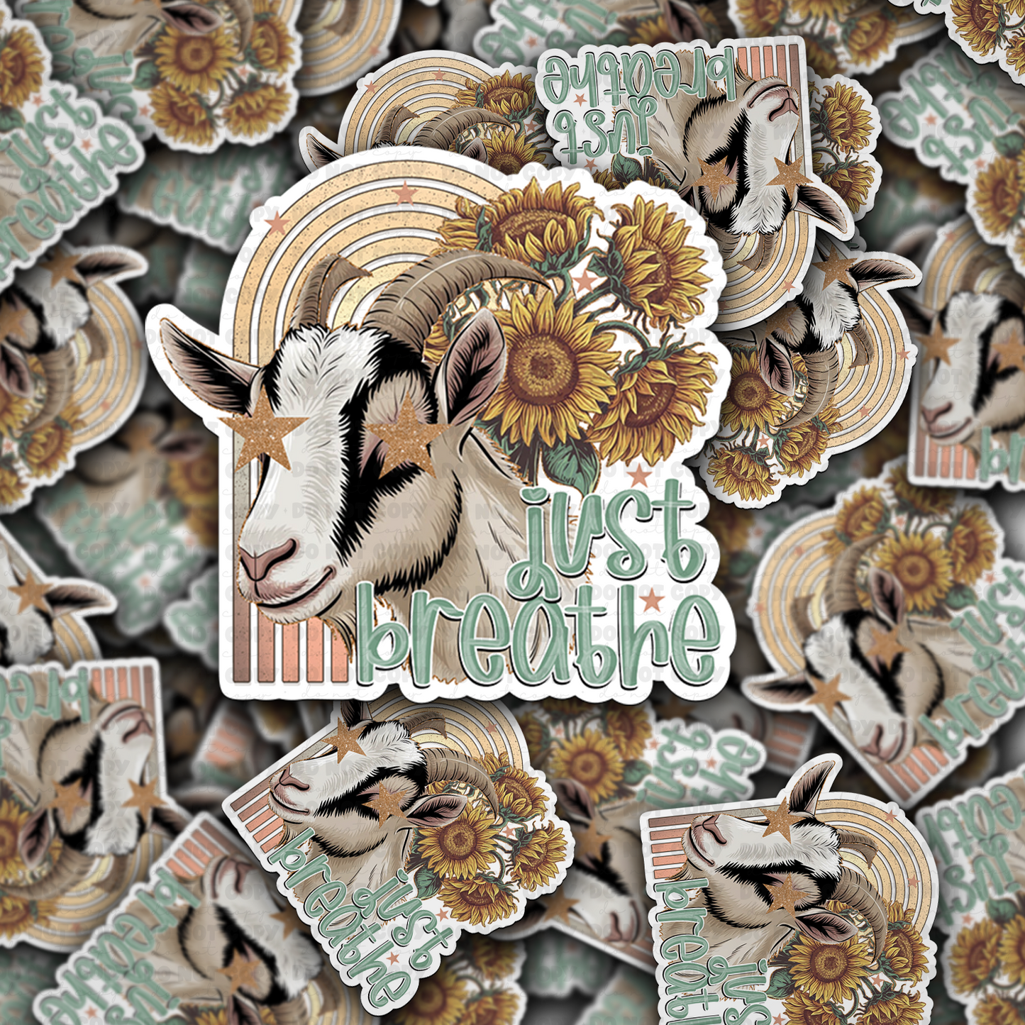 Just breathe sticker