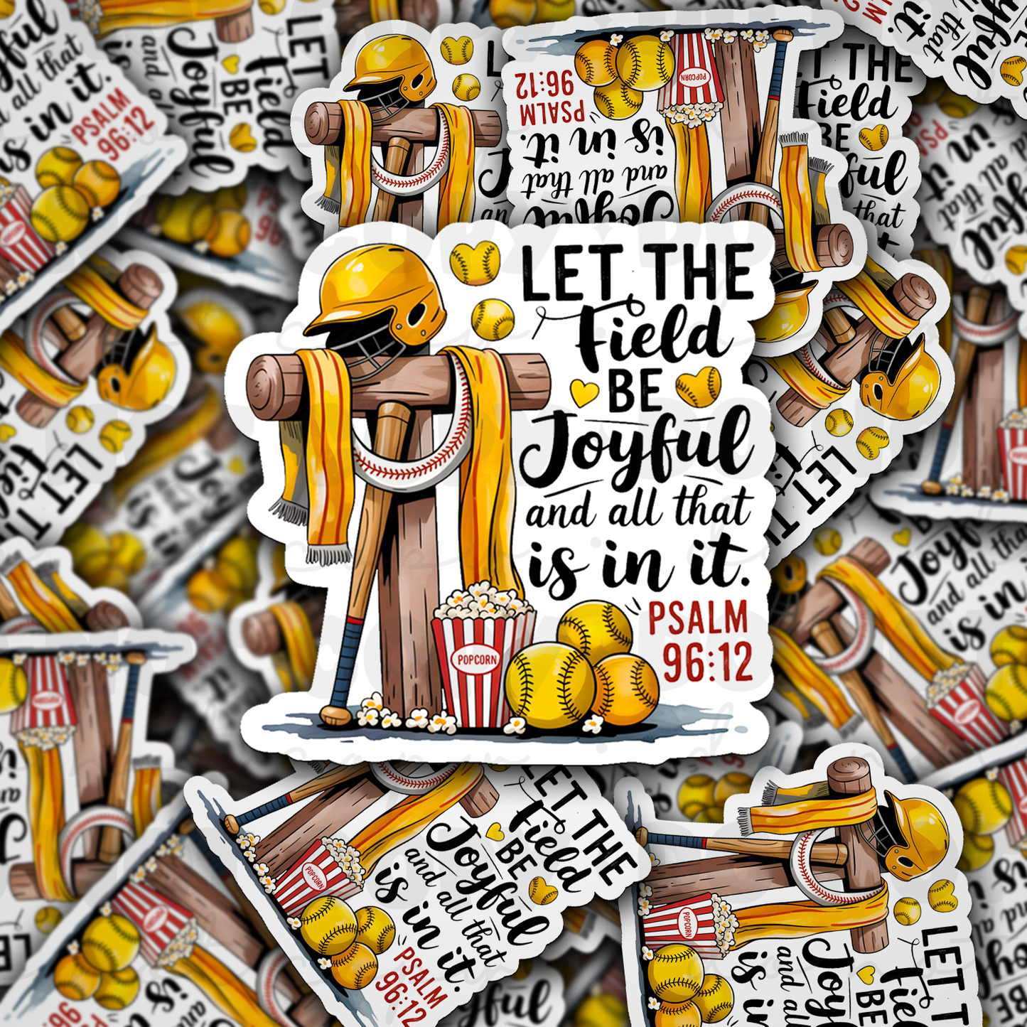Let the field be joyful sticker
