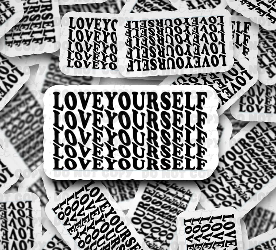 Love yourself sticker