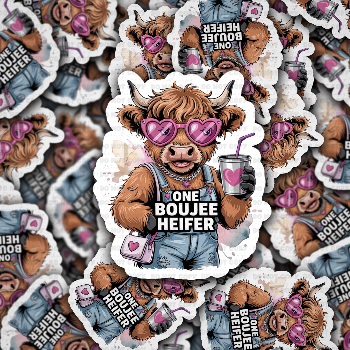 one boujee heifer sticker