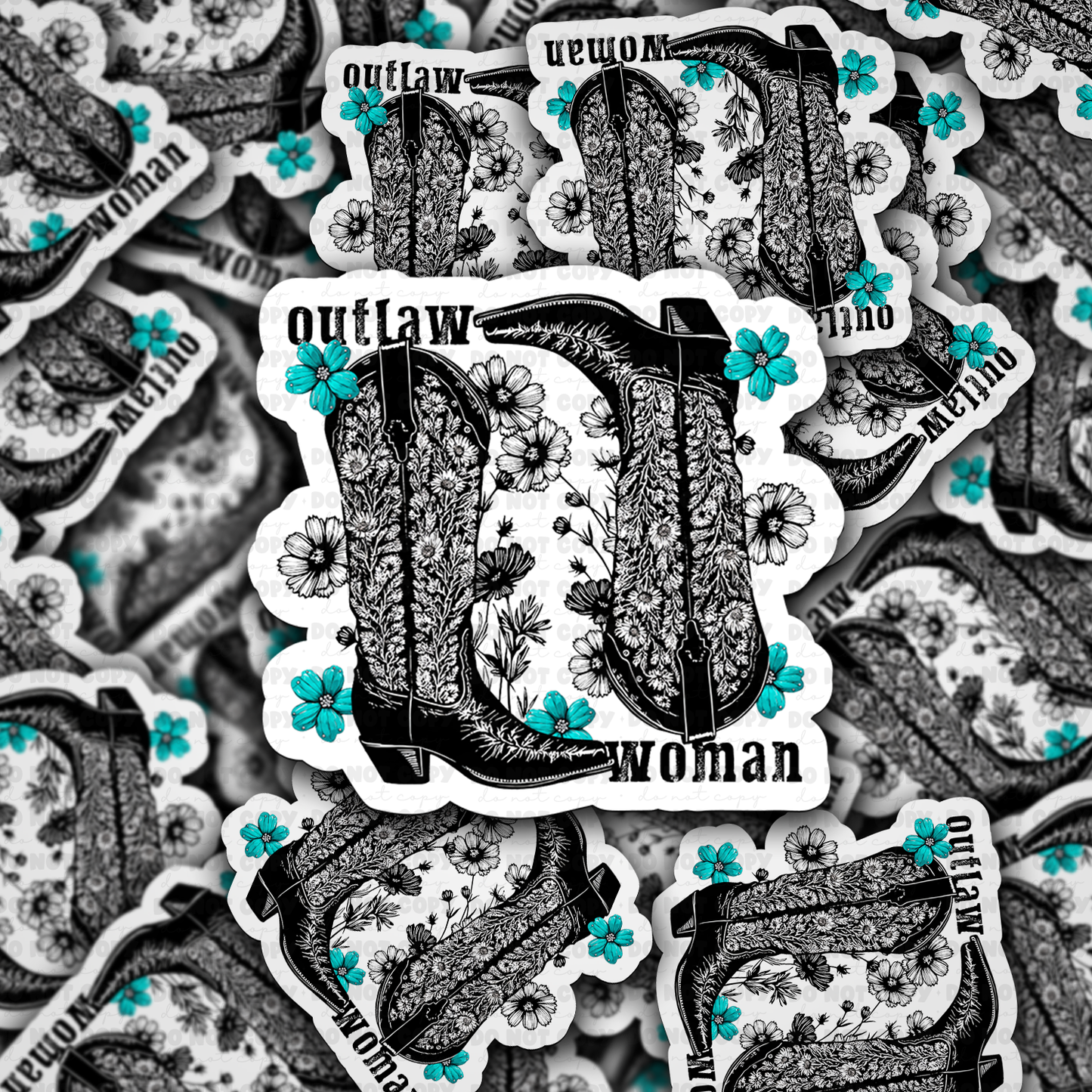 Outlaw woman sticker