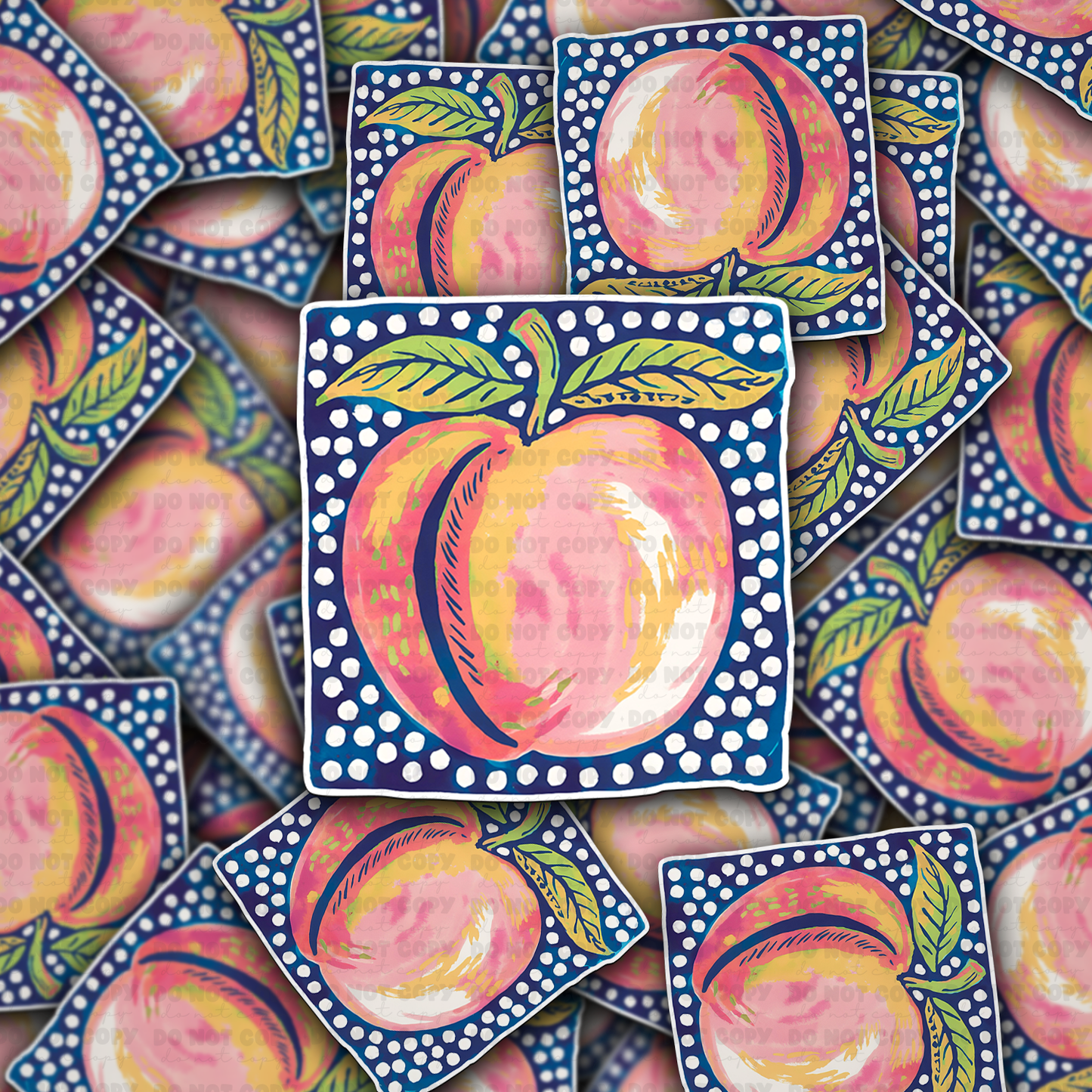 Peach sticker