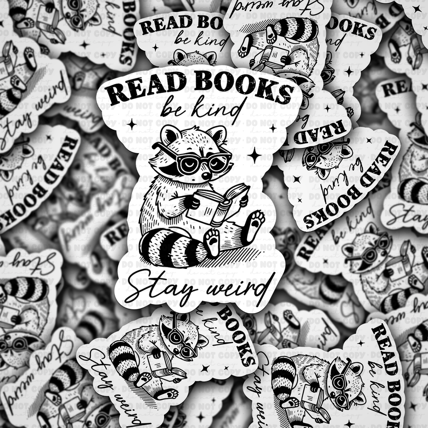 Read books be kind sticker