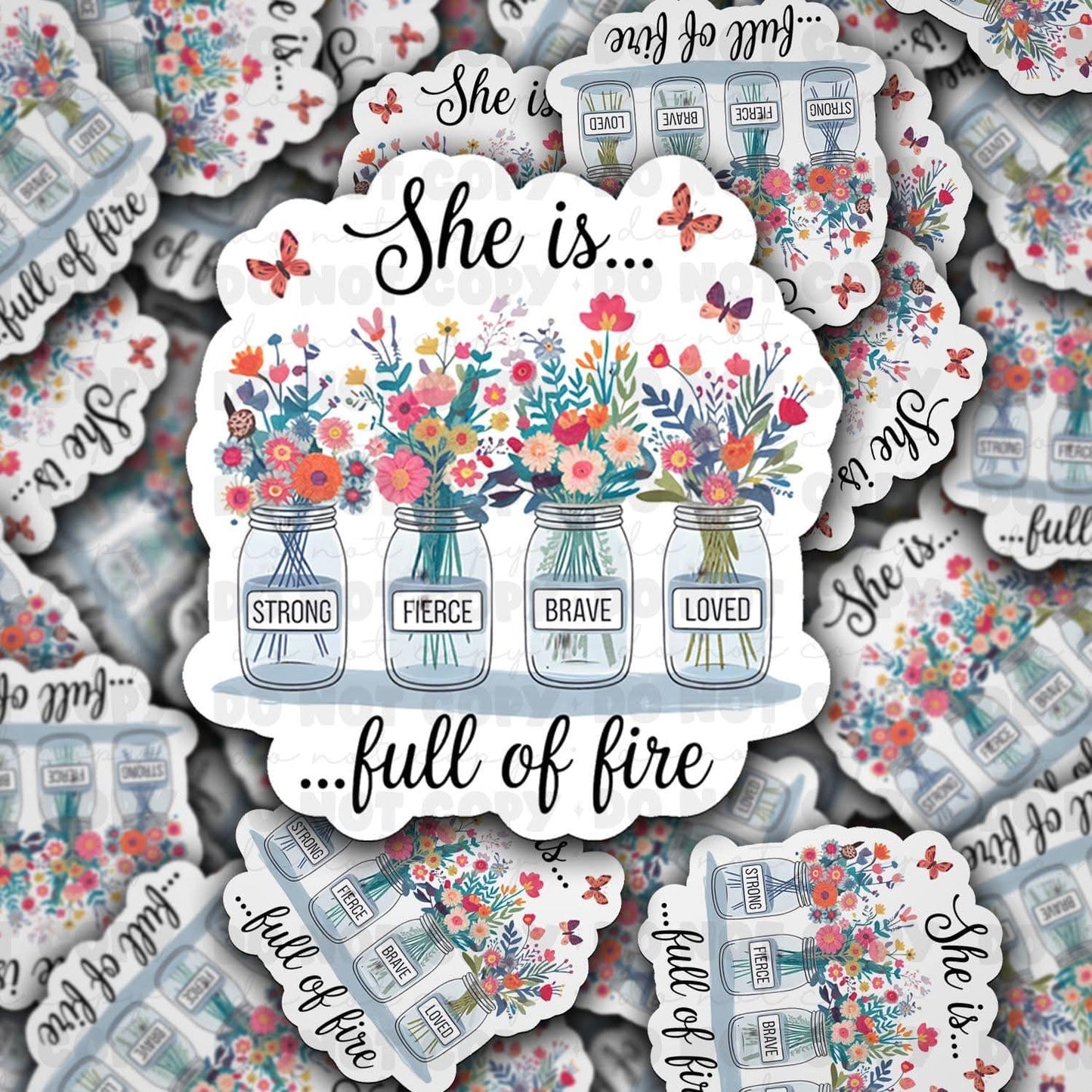 She is full of fire sticker