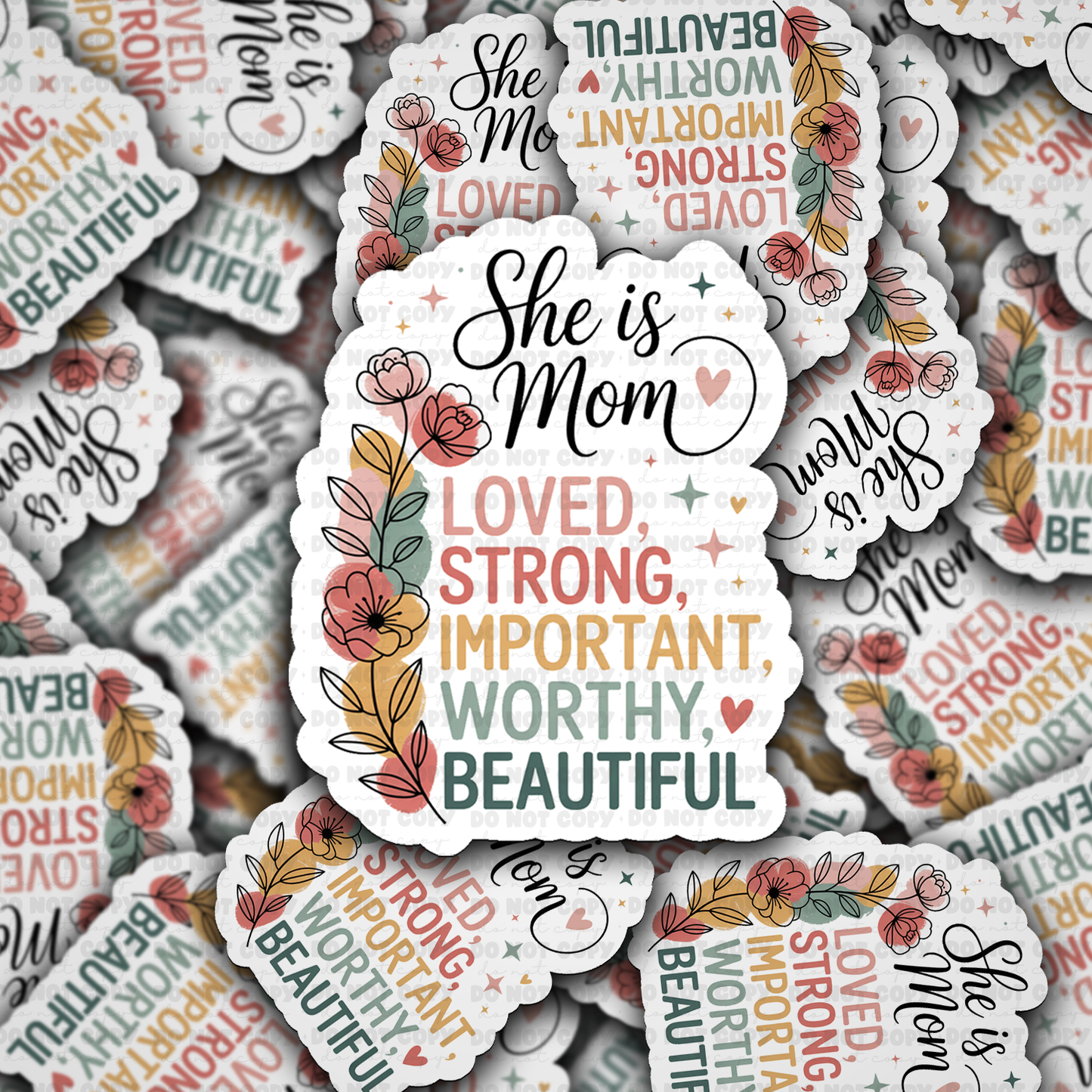 She is mom sticker