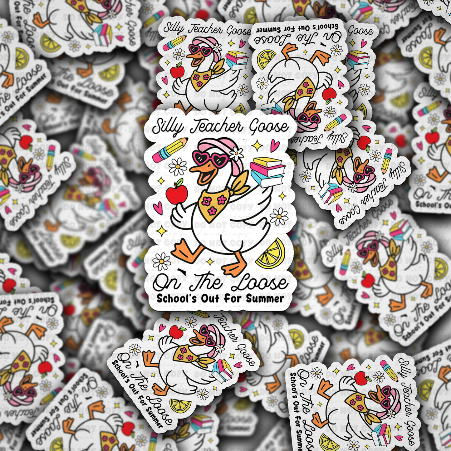 Silly teacher goose sticker