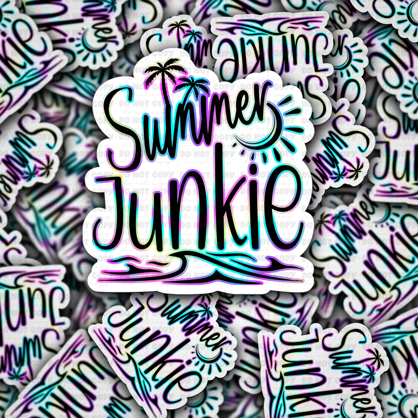 Summer junkie sticker