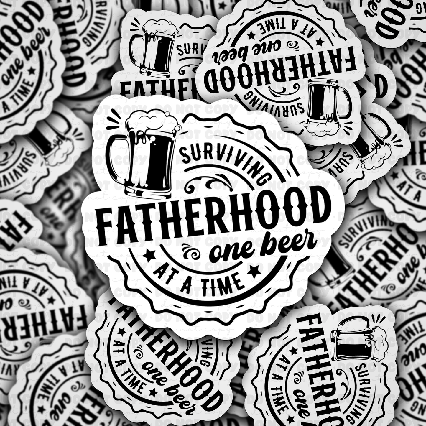 Surviving fatherhood sticker