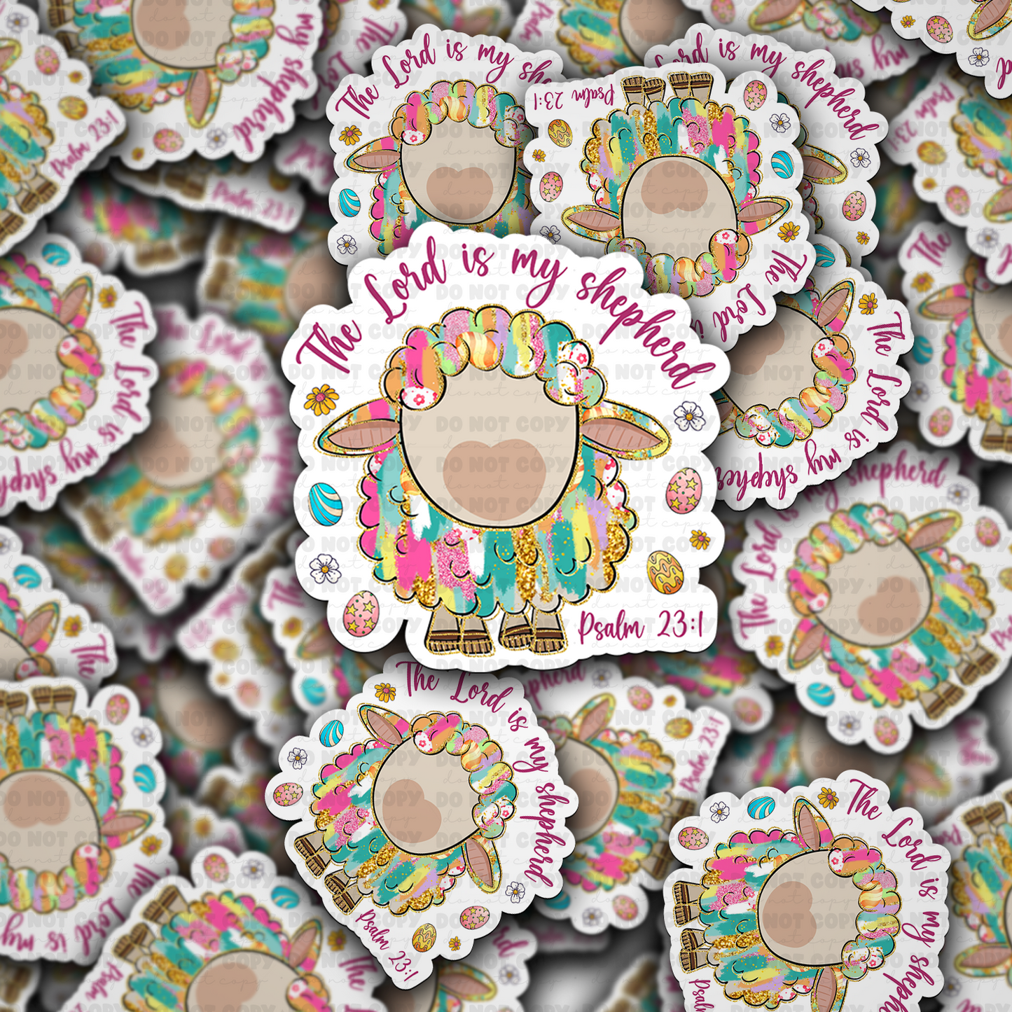 The Lord is my shepherd sticker