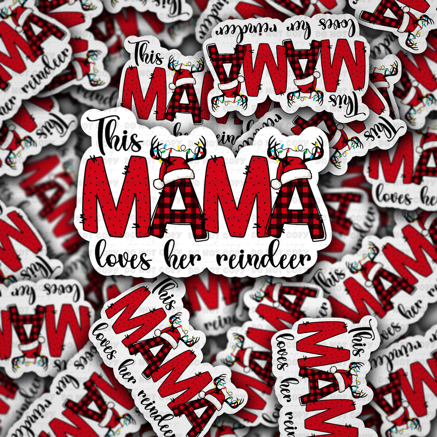 This mama loves her reindeer sticker