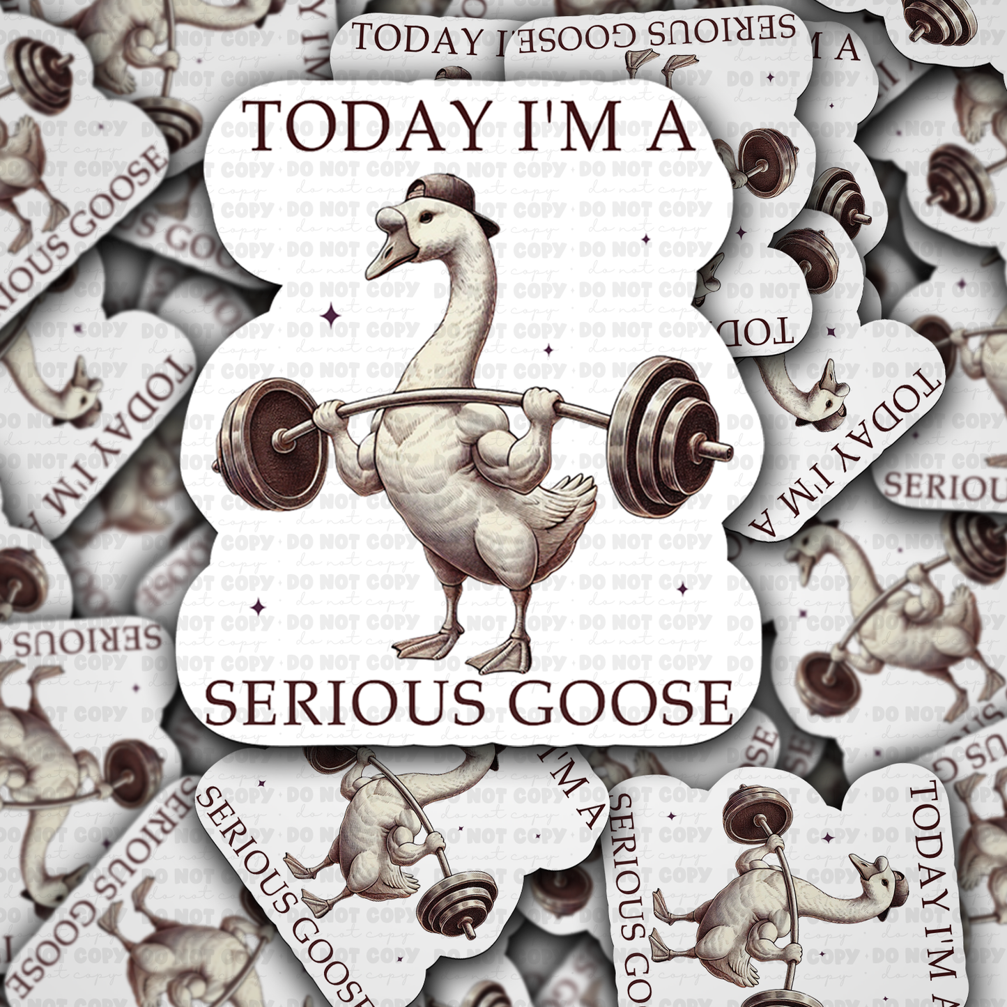 Today I'm a serious goose sticker