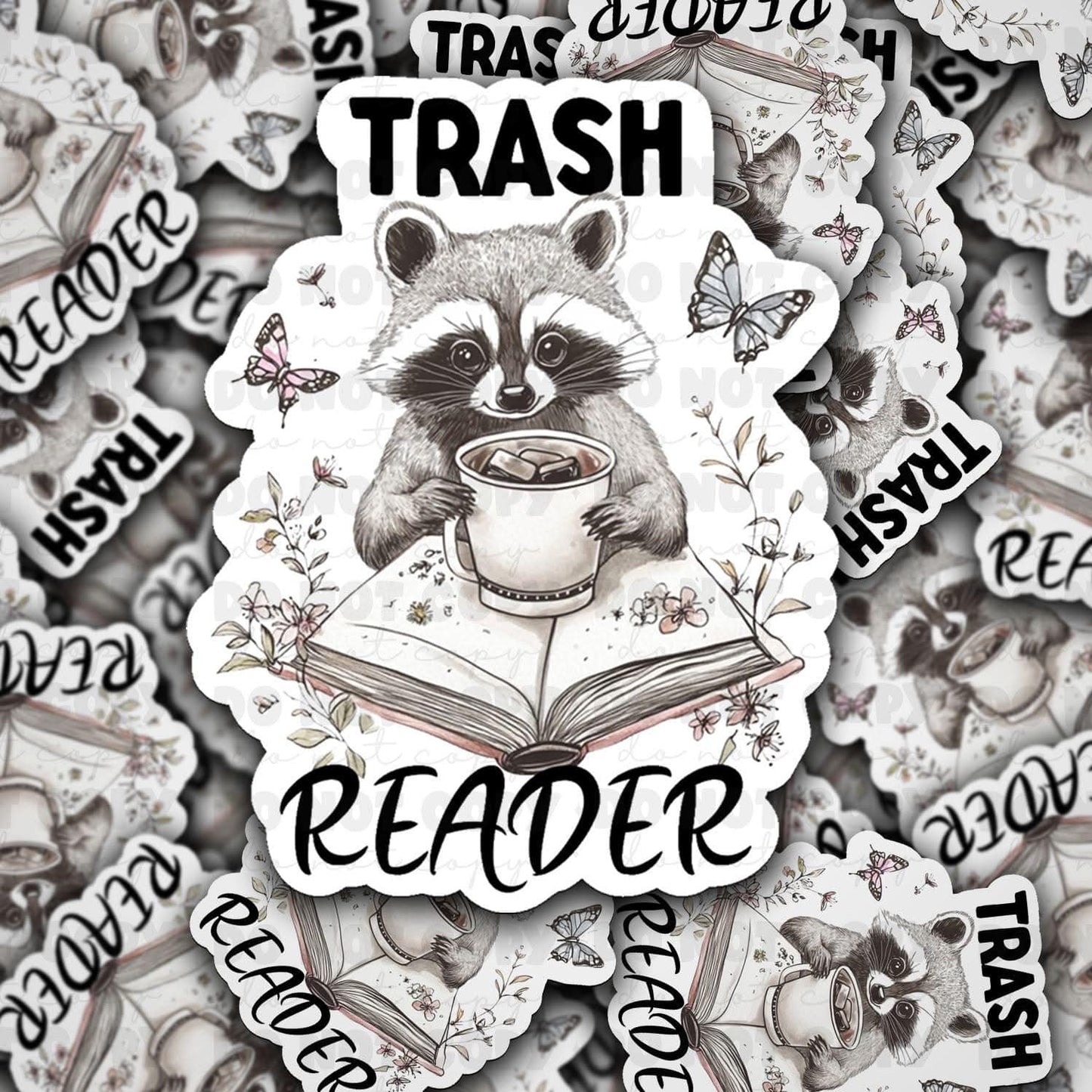Trash reader sticker