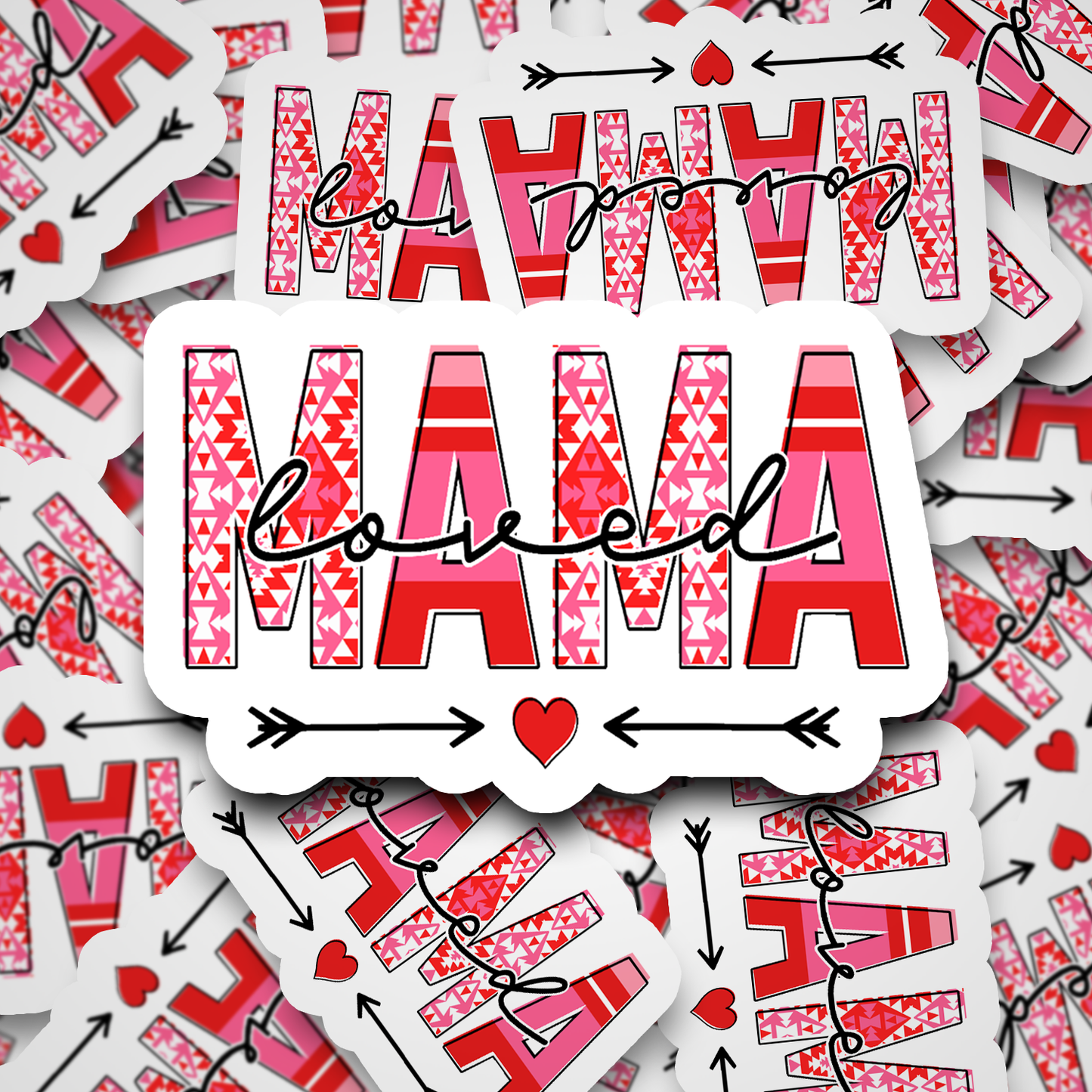 mama hearts sticker