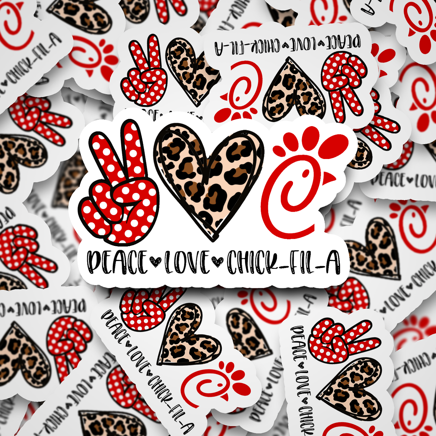 peace love chick fila sticker