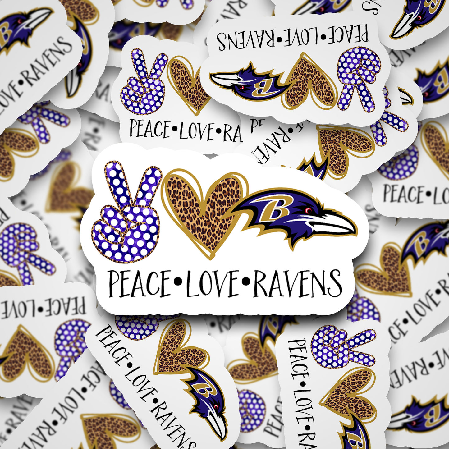 peace love ravens sticker