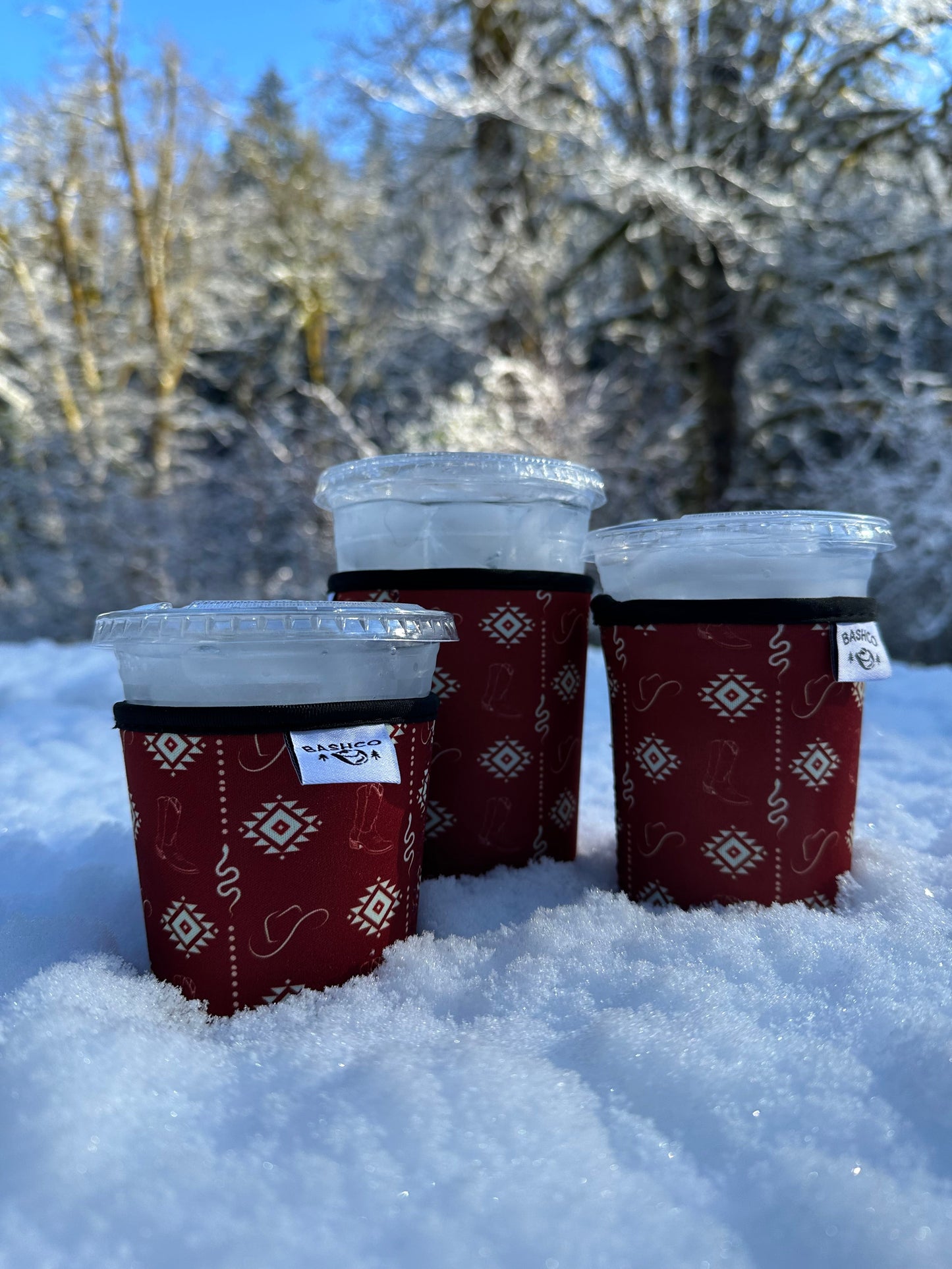 Red snake boots coffee sleeve | western coffee sleeve