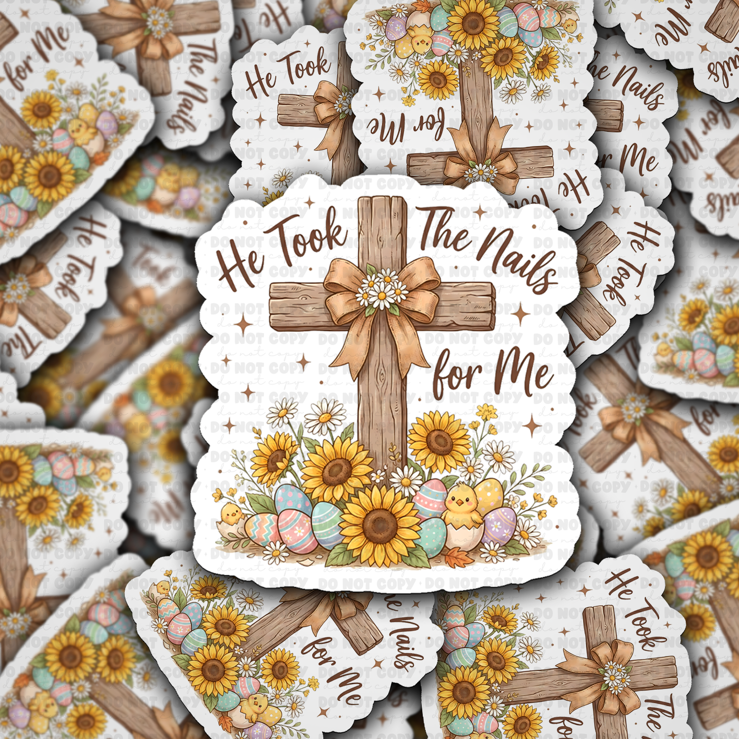 He took the nails for me sticker