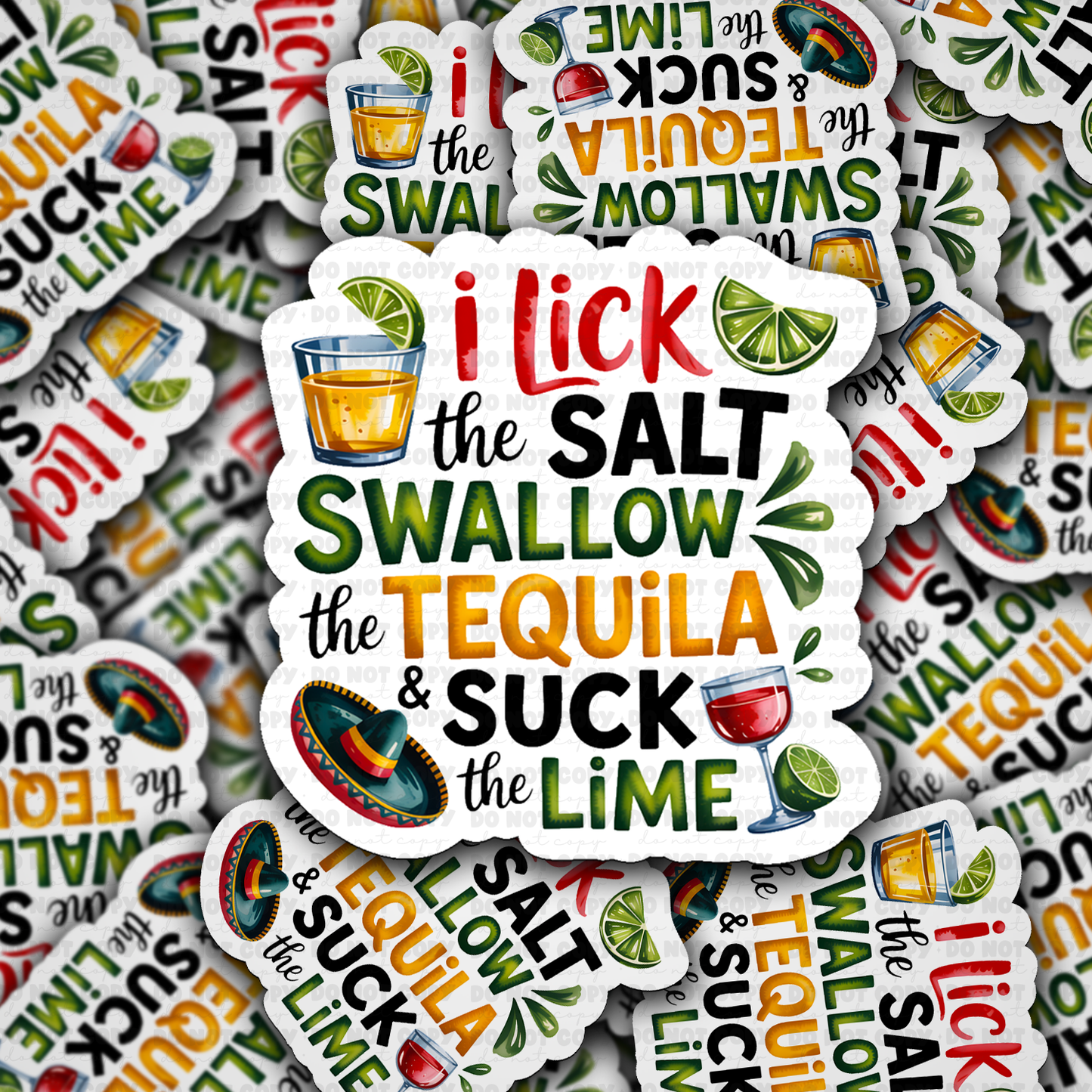 I lick the salt sticker