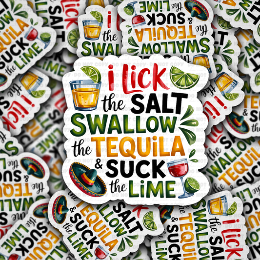 I lick the salt sticker