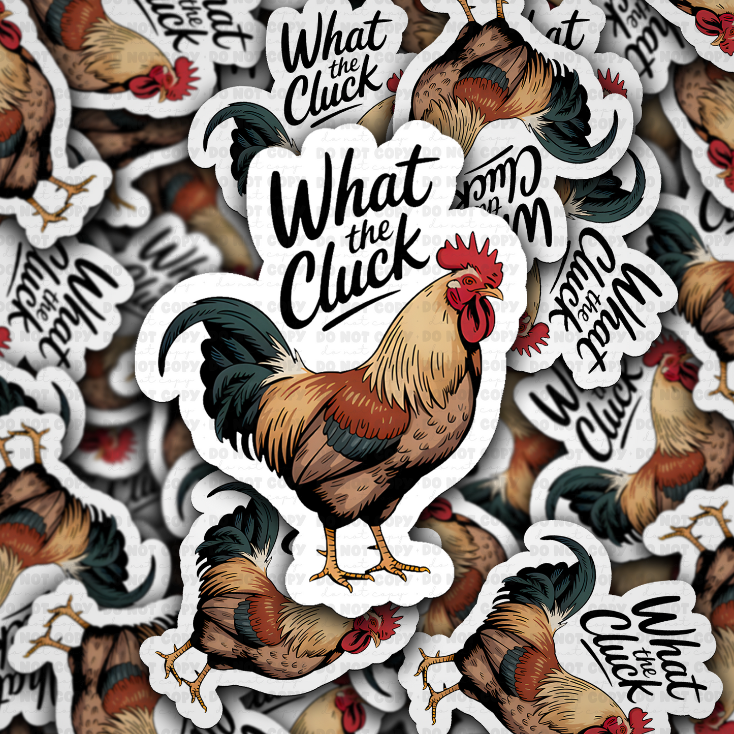 What The Cluck sticker