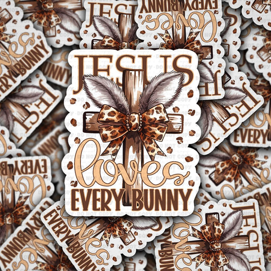 Jesus loves every bunny sticker