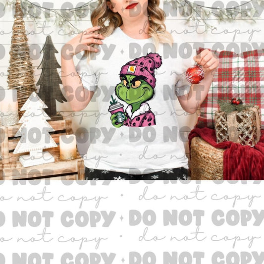 mean one pink starbucks  coffee shirt