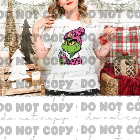 mean one pink dunkin  coffee shirt