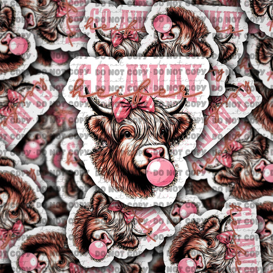 Go away heifer sticker