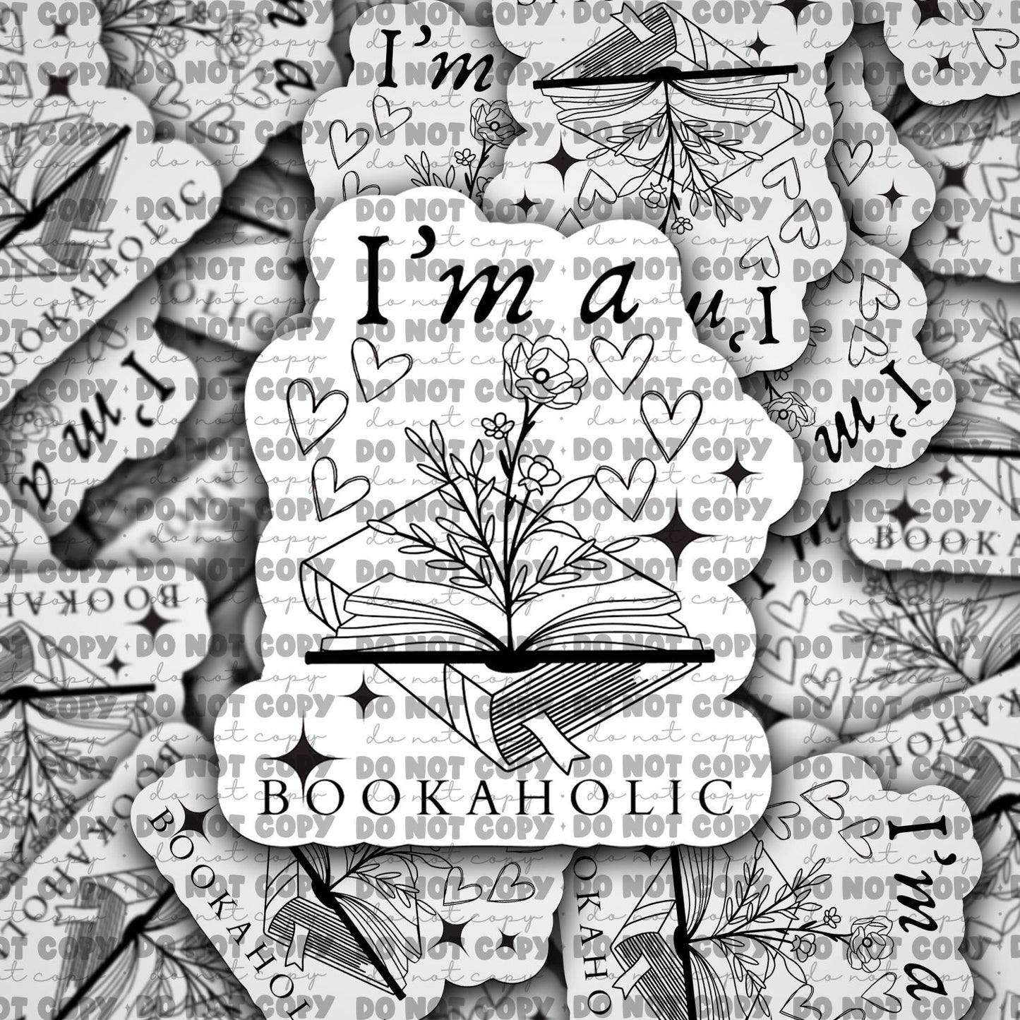 I'm a bookaholic sticker