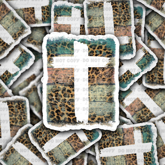 cross brushstroke sticker