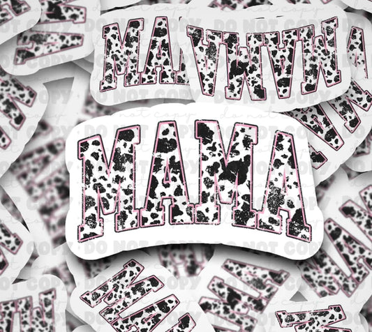 Mama cow print sticker