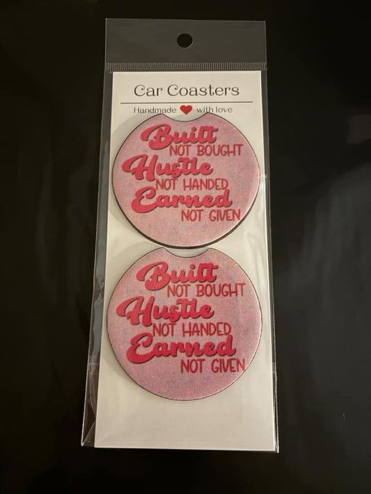 Built not bought car coaster set