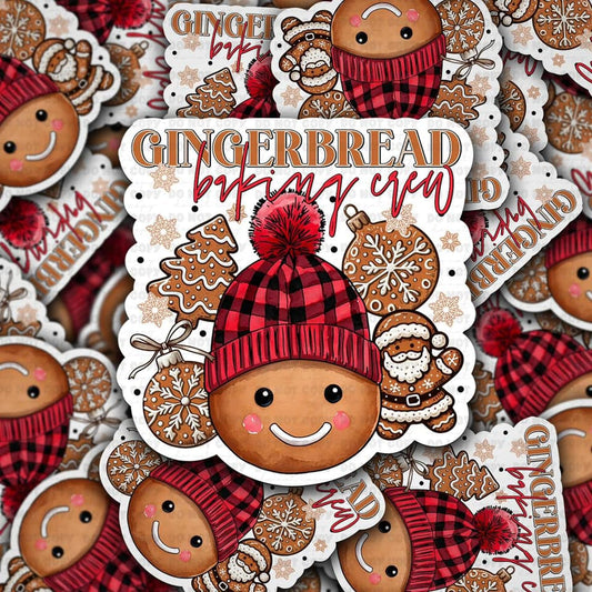 Gingerbread baking crew sticker