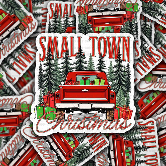 Small town Christmas sticker