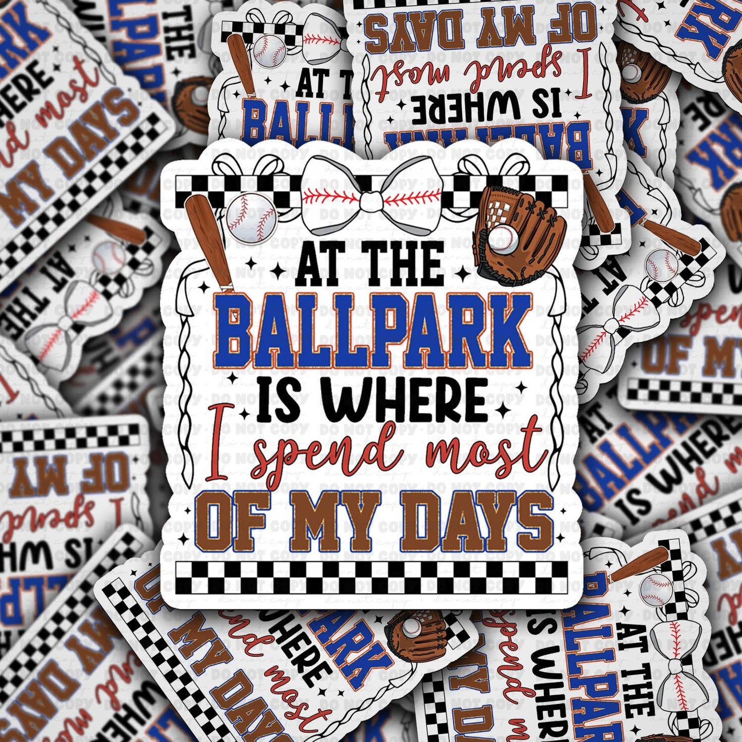 At the ball park sticker
