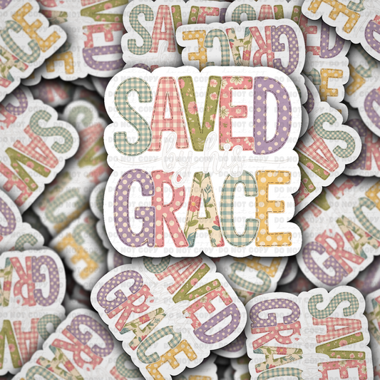 Saved by His Grace sticker