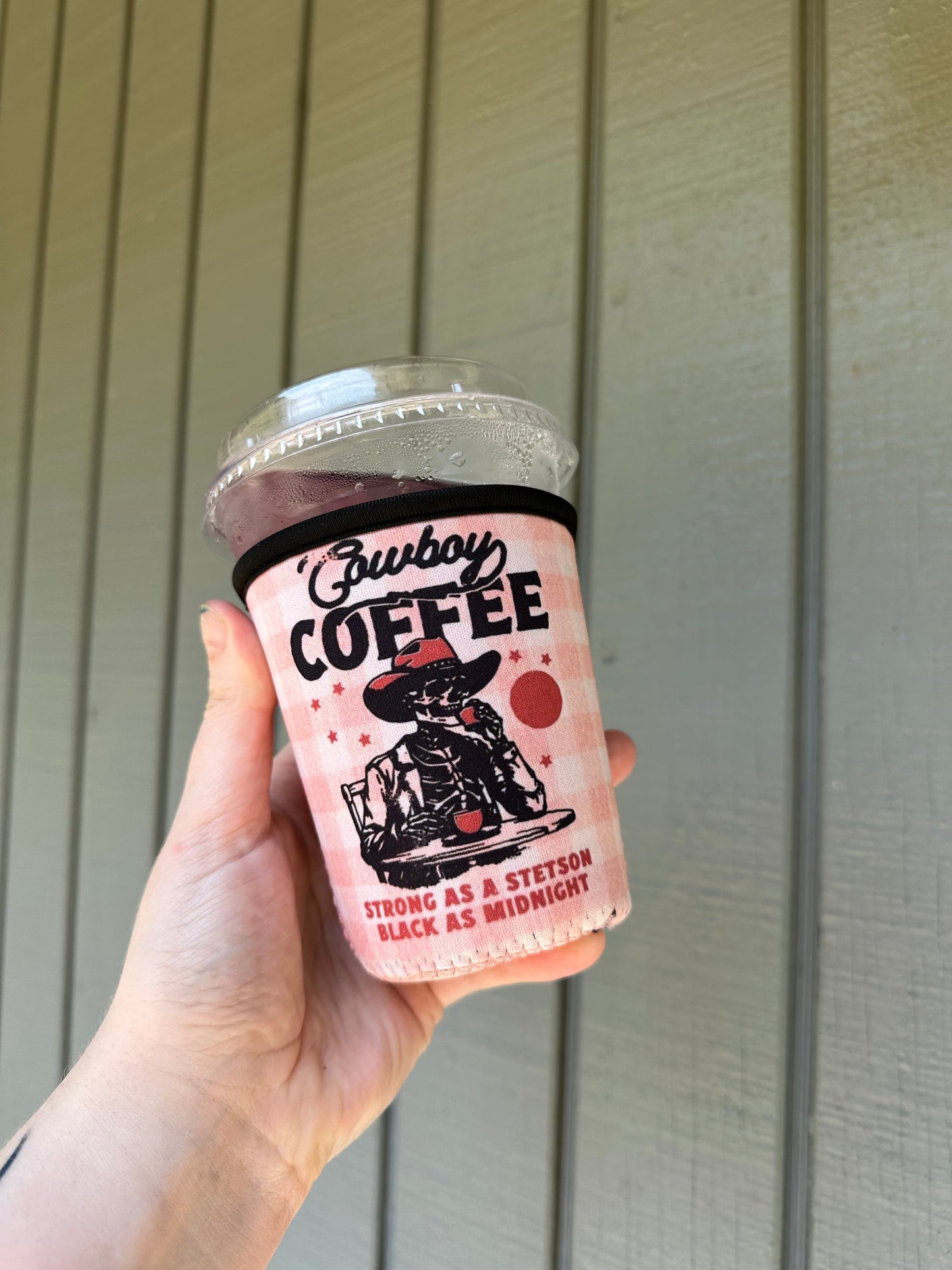 Cowboy coffee Iced Coffee Koozie