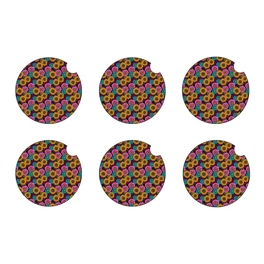 sunflowers car coaster set