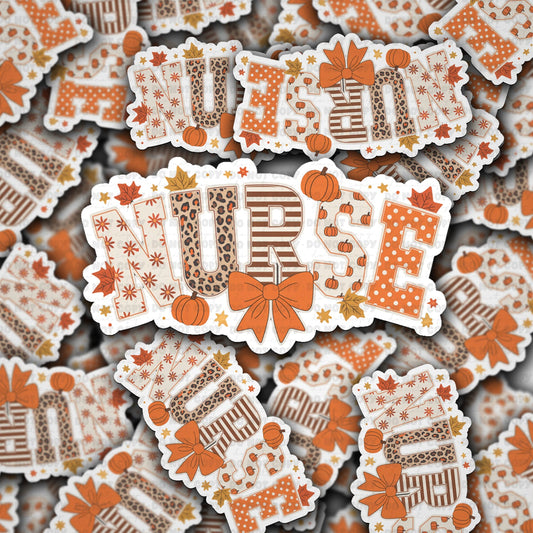 Fall nurse sticker