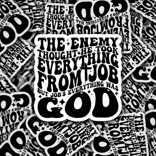 The enemy thought  sticker