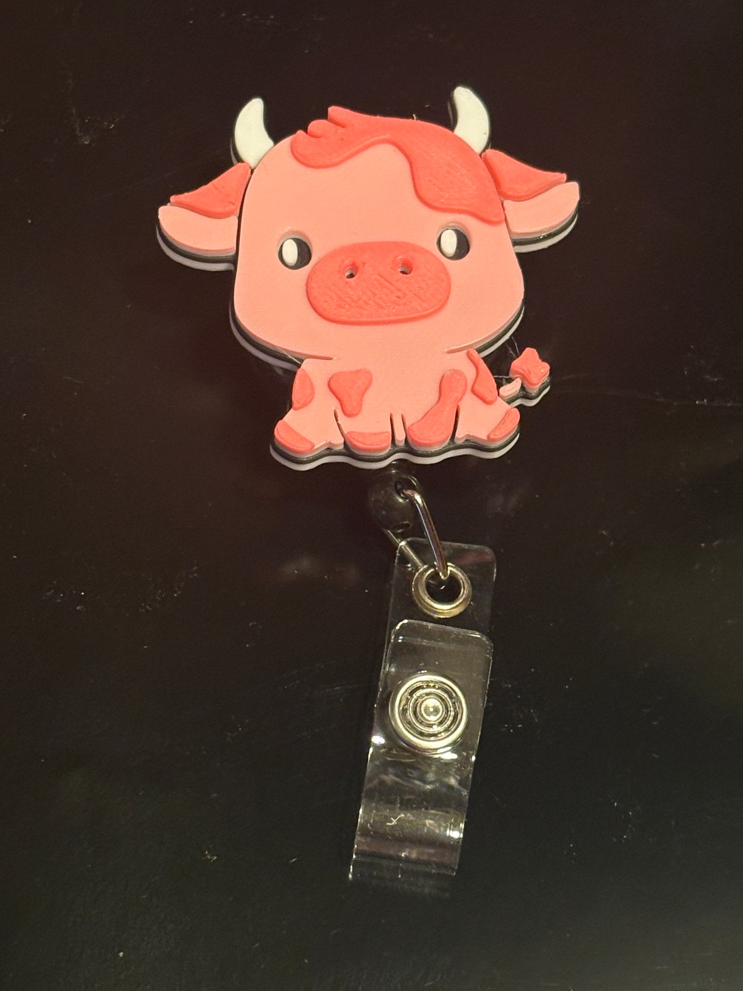 3d pig badge reel