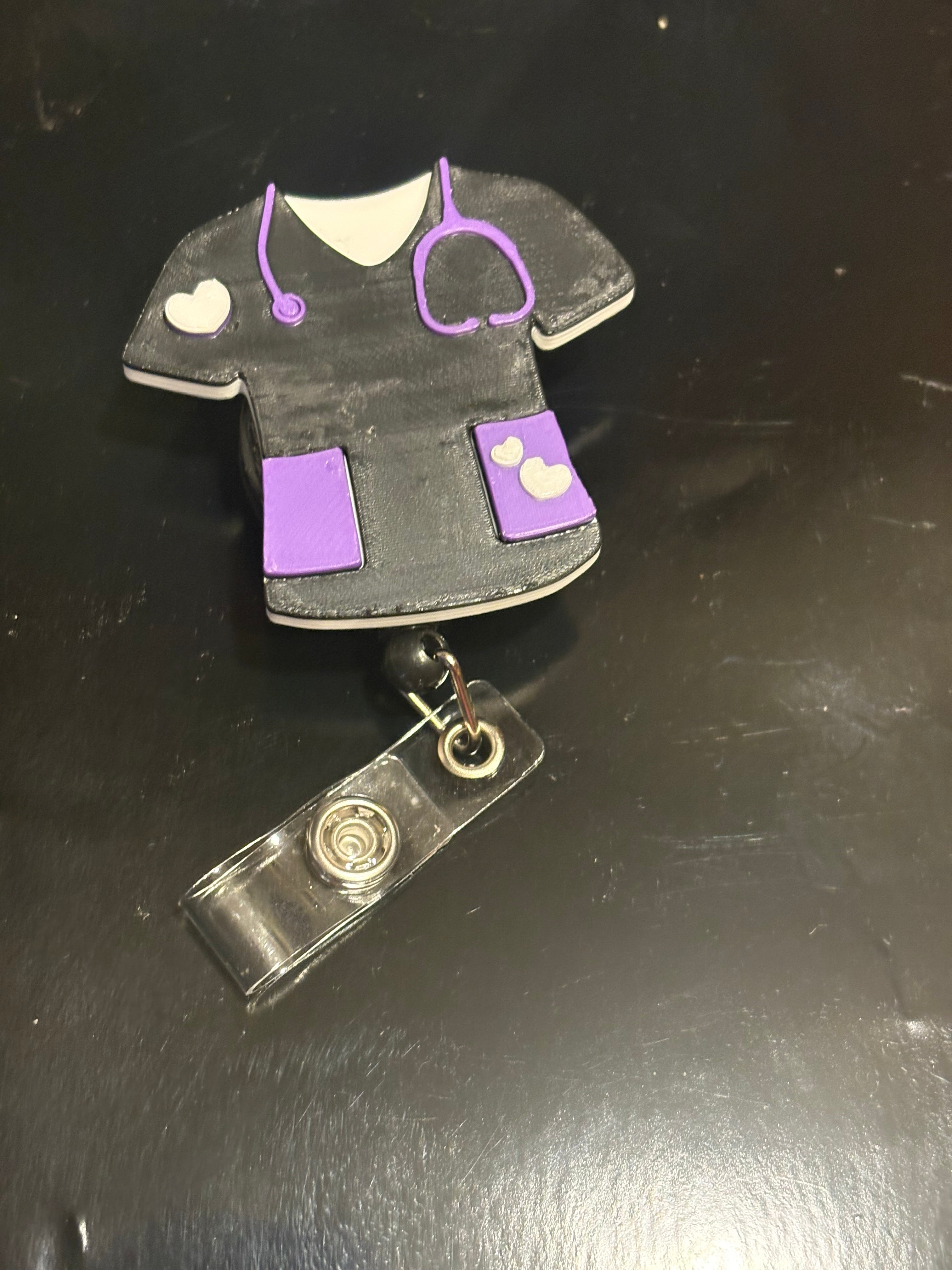 3d scrub top badge reel