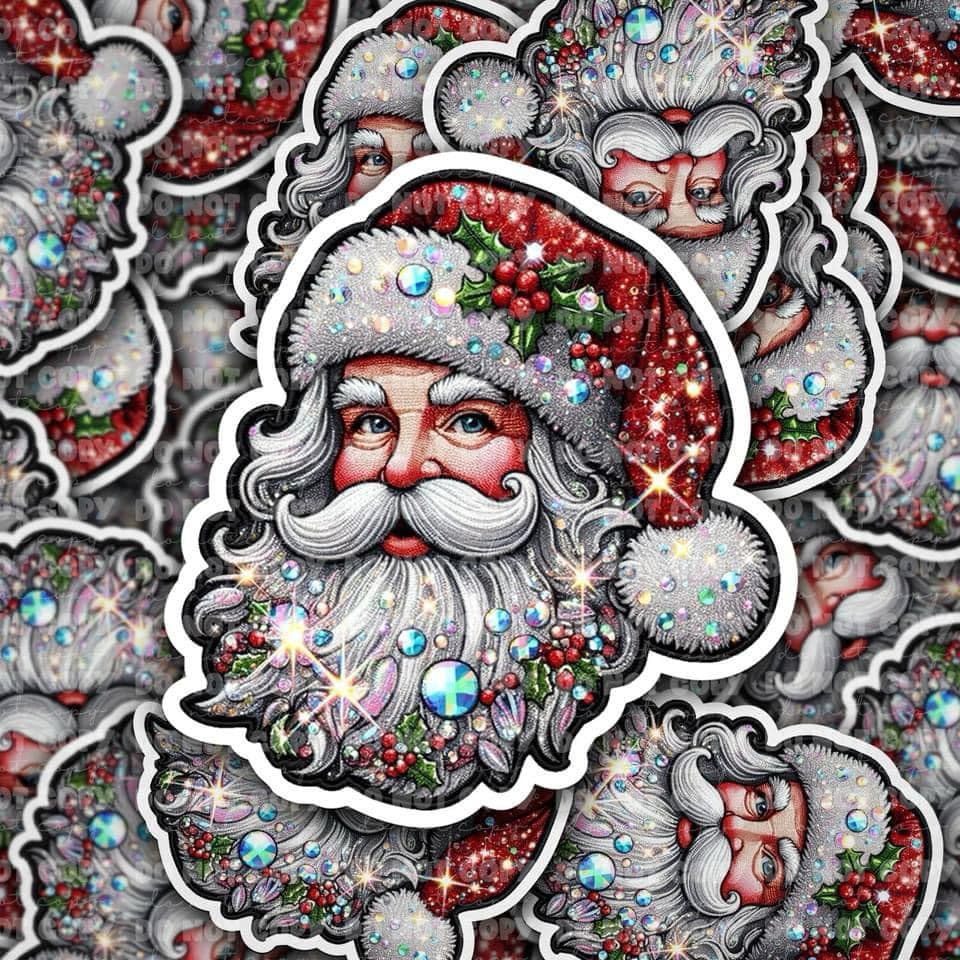Faux santa sticker