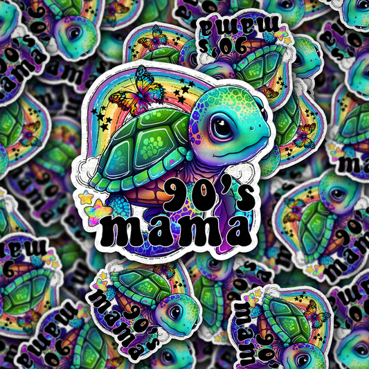90's mama turtle sticker