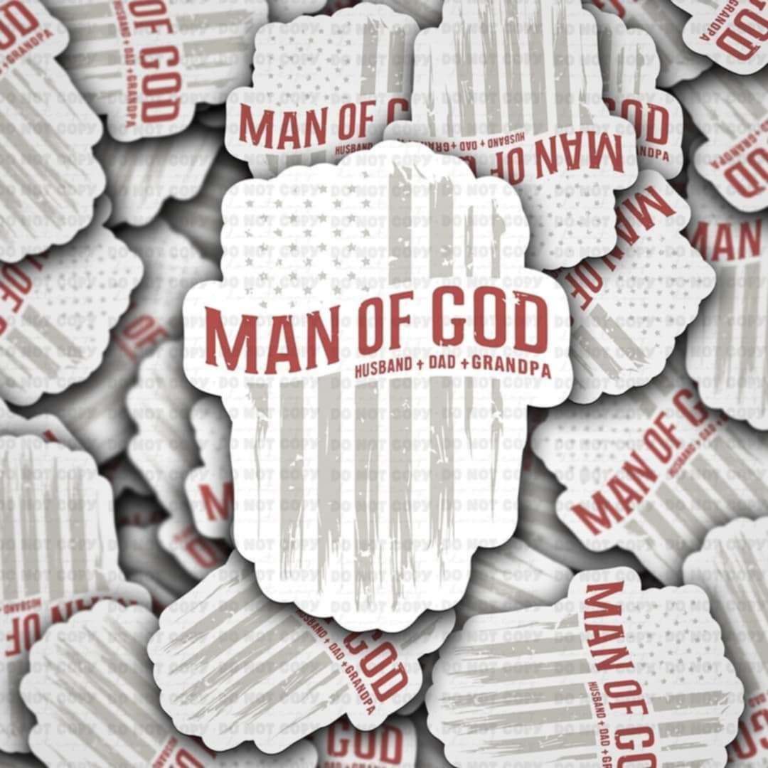 Man of God sticker