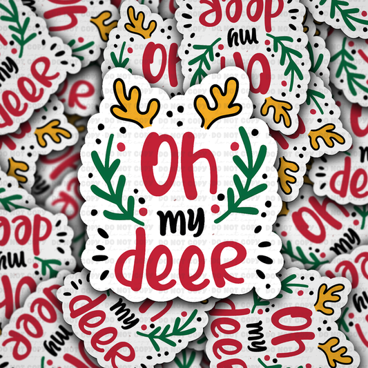Oh my deer sticker